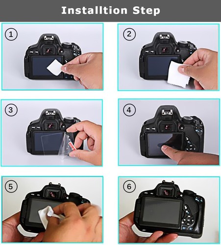 Easy to Install Front Protective Clear Screen Protector for Canon EOS R Camera - Picture 4 of 4