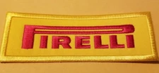 PIRELLI TIRES Embroidered Patch approx 1.5x4.5"