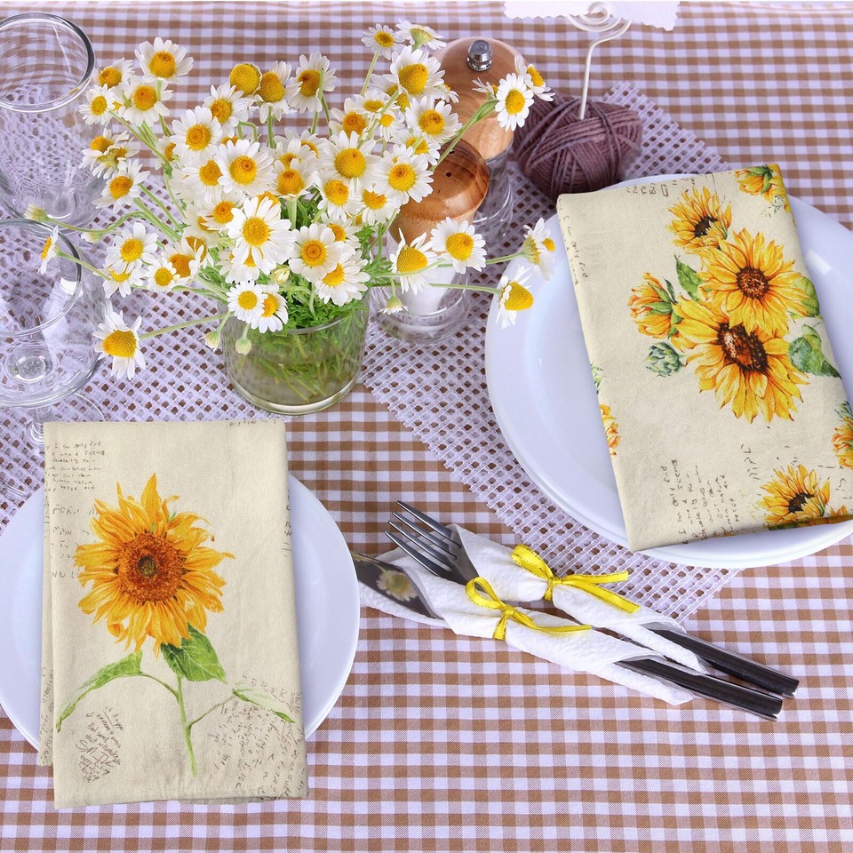 6 Pcs Kitchen Towels Absorbent Dish Towels Decorative Tea Towels Fast