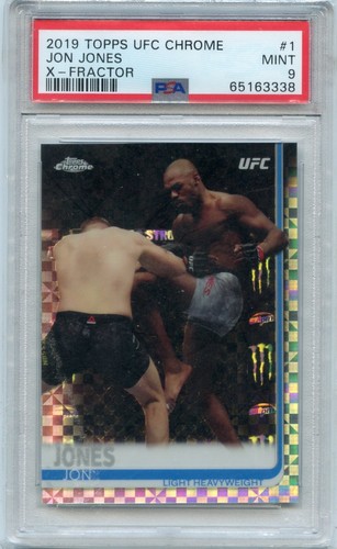2019 TOPPS UFC CHROME #1 JON JONES "X-FRACTOR" - PSA 9 MINT (63338)