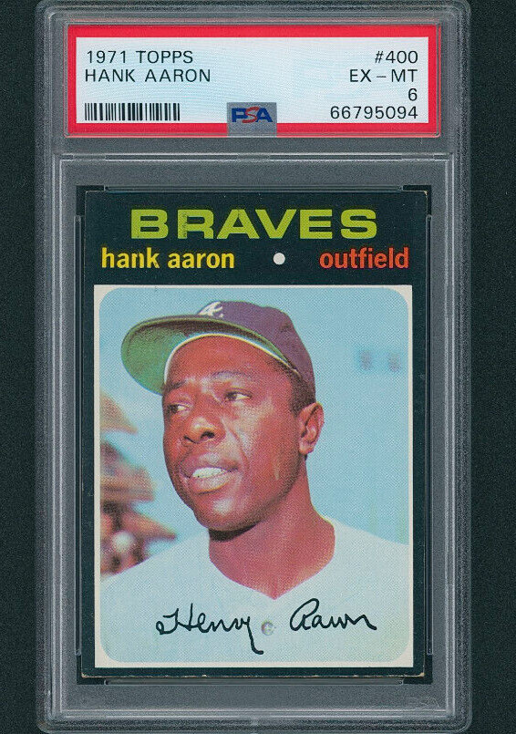 1971 Topps Hank Aaron #400 PSA 6 EX-MT NEWEST QR LABEL = TOUGHEST GRADES