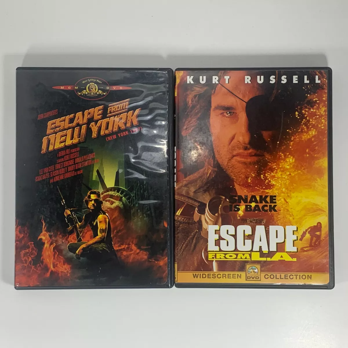 Escape From New York / L.A. DVD Lot of 2 Kurt Russell John Carpenter Tested