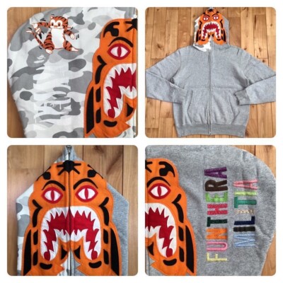 BAPE Niigata City Camo Tiger Full Zip Hoodie NIGO Grau A Bathing Ape Größe S ...
