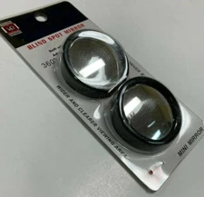 2PC 2" CONVEX BLACK BLIND SPOT WIDE ANGLE REAR VIEW MIRROR CAR TRUCK JH-1215BK