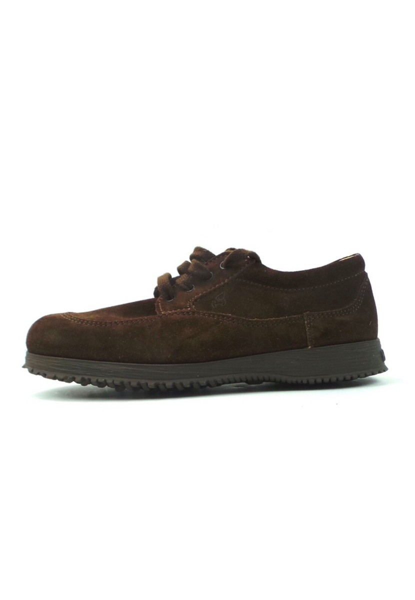 HOGAN SS スニーカー ブラウン系 Made In Italy Hogan Shoes Womens 33 Brown Lace Up Casual Suede Sneaker