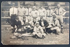 Mint USA Real Picture Postcard Baseball Team Players Newport AC 1915