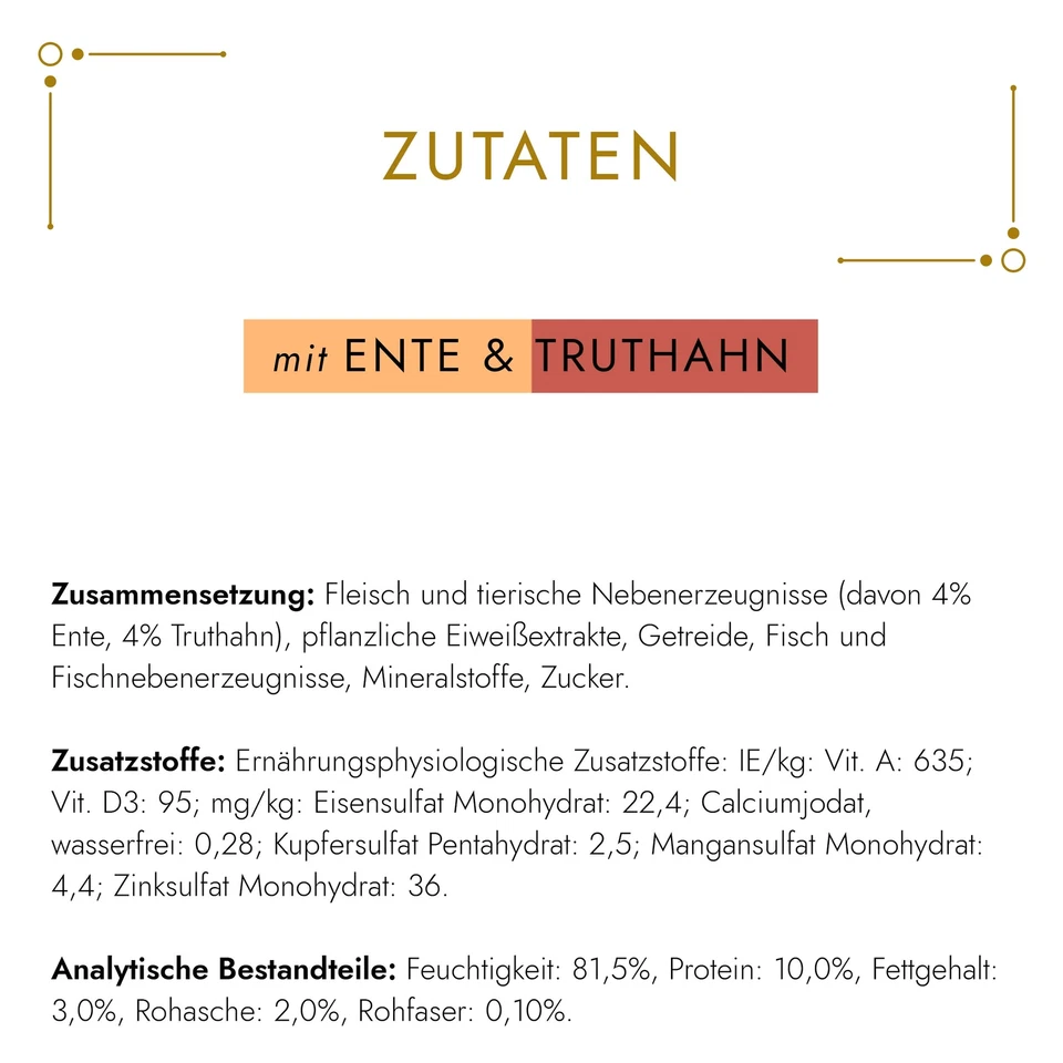 PURINA Gold Feine Komposition Katzenfutter nass mit Ente und Truthahn 12er Pa... - Bild 3 von 4