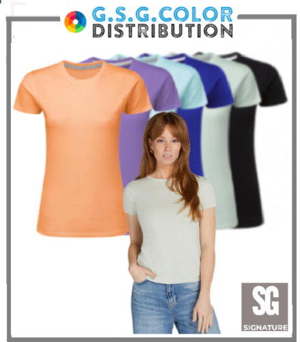  MAGLIETTA  donna  T-shirt Perfect Print 100% cotone, ring spun (single jersey) - Foto 1 di 24