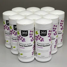 365 WHOLE FOODS MARKET 12PK! Refreshing 40 Hand Sanitizer Wipes Lavender (09/25)