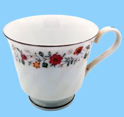 Teacup Sheffield Bouquet Fine China Footed Porcelain Japan 3.5 Inches Vintage