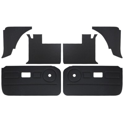 New 6 Piece Interior Panel Set w Door Panels MGB GT 1970-75 Black Made UK TK120