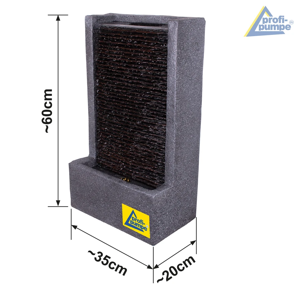 GARTENBRUNNEN BRUNNEN ZIMMERBRUNNEN SPRINGBRUNNEN KASKADENBRUNNEN LED 230V - Bild 2 von 4