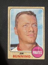 1968 Topps - #215 Jim Bunning (Pencil Marked)