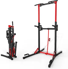Foldable Power Tower Pull up Bar Station Assistive Trainer Multi-Function Adjust