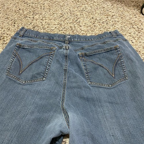 Venezia Womens Plus Size Mid Rise Medium Wash Straight Leg Jeans Size 20 - Picture 2 of 12