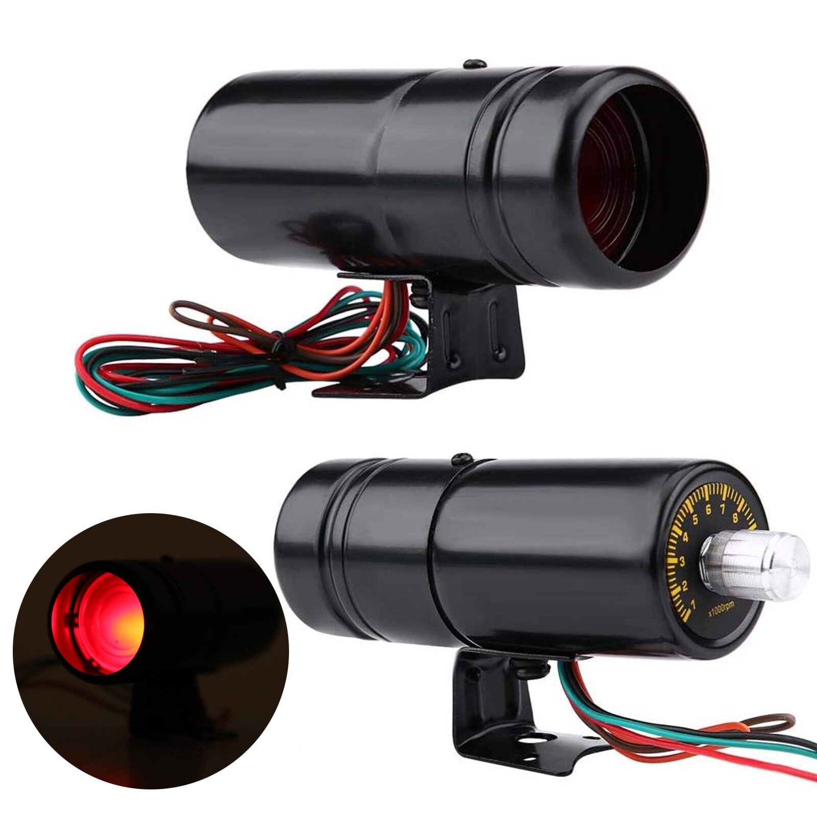 Tachometer Shift Light Adjustable 1-11K RPM Tacho Gauge Shift Light Red LED W9F7