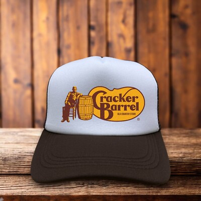 Cracker Barrel Mens Trucker Hat Brown Snapback Vintage Restaurant 1969 Logo  Cap