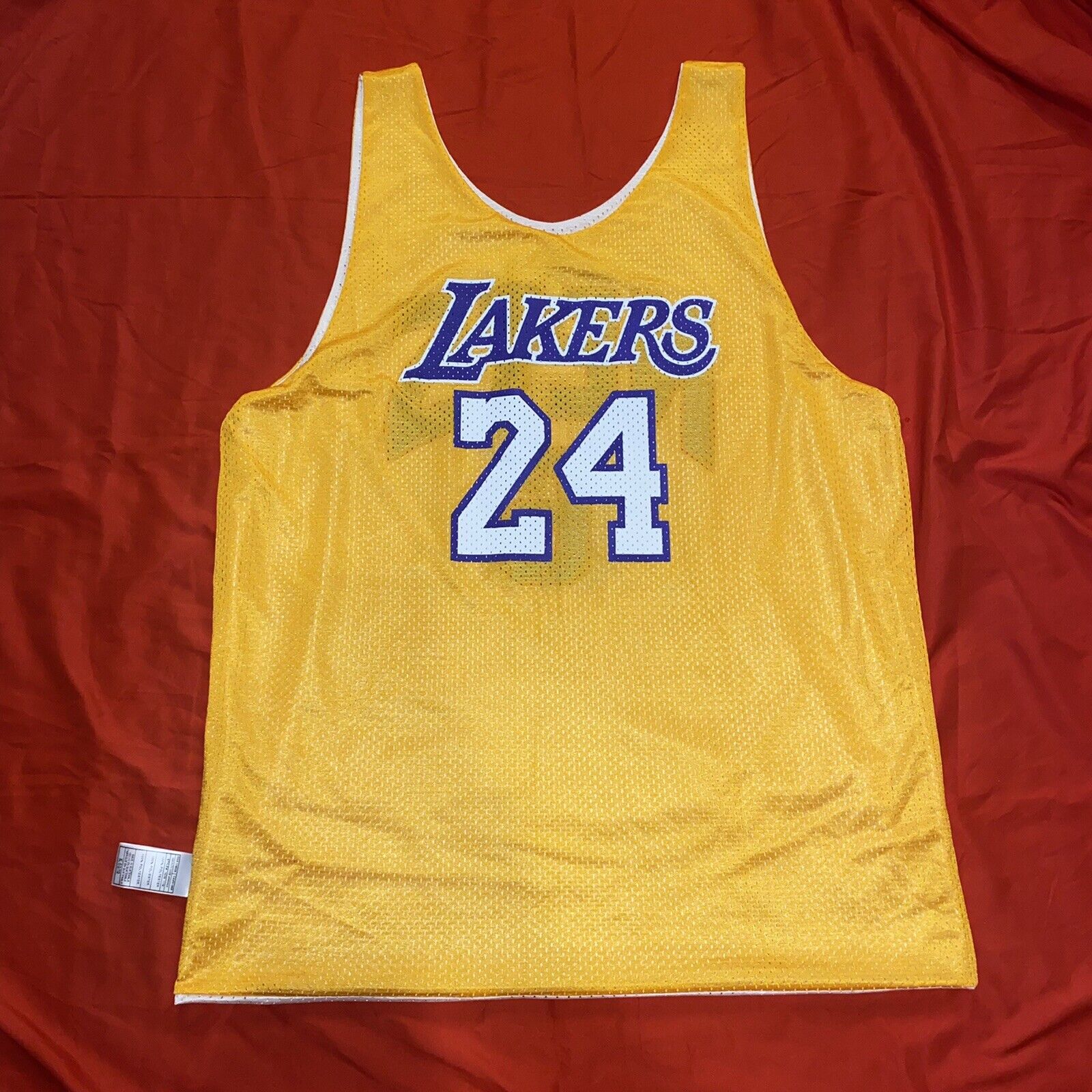 Vintage Kobe Bryant Los Angeles Lakers #24 Reversible NBA Jersey 