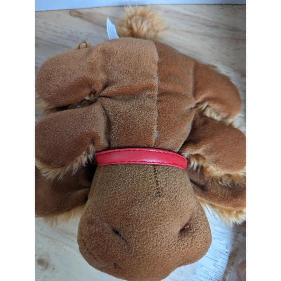 Jakks Pacific Pound Puppy 2000 marrón G924 collar rojo perro de peluche con cuentas/ponderado Foto 3 de 4