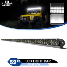 Upper Roof 52INCH 1200W Led Light Bar Spot Flood Combo Offroad Driving 4X4 Truck