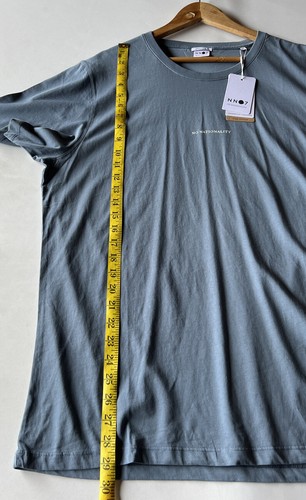 Nno7 No Nationality Shirt Men 2xl Blue Pima Cotton Short Sleeve New - Bild 7 von 9