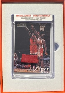 🔥Upper Deck Michael Jordan Game Used Swatch Card Bulls 1990 91 Season🔥