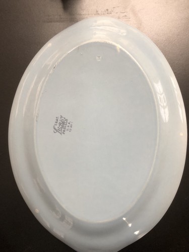 Rare Homer Laughlin Lu- Ray Pastel Blue Platter - Picture 9 of 11