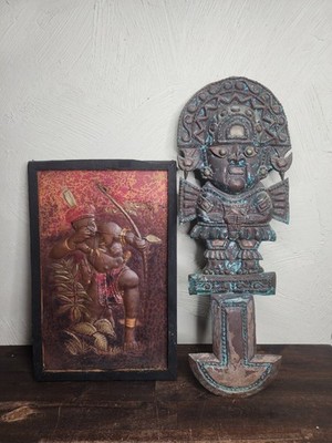 Vintage Peruvian Inca Tumi Aztec Inca  Brass Bronze Wall Art South American