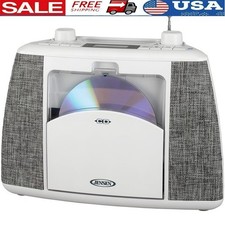 Portable Bluetooth CD Music System FM Radio W/ Aux Input Carry Handle New