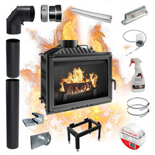 Inserto per camino KRATKI WIKTOR 14kW Ø 200 Ghisa Vetro grande Accessori