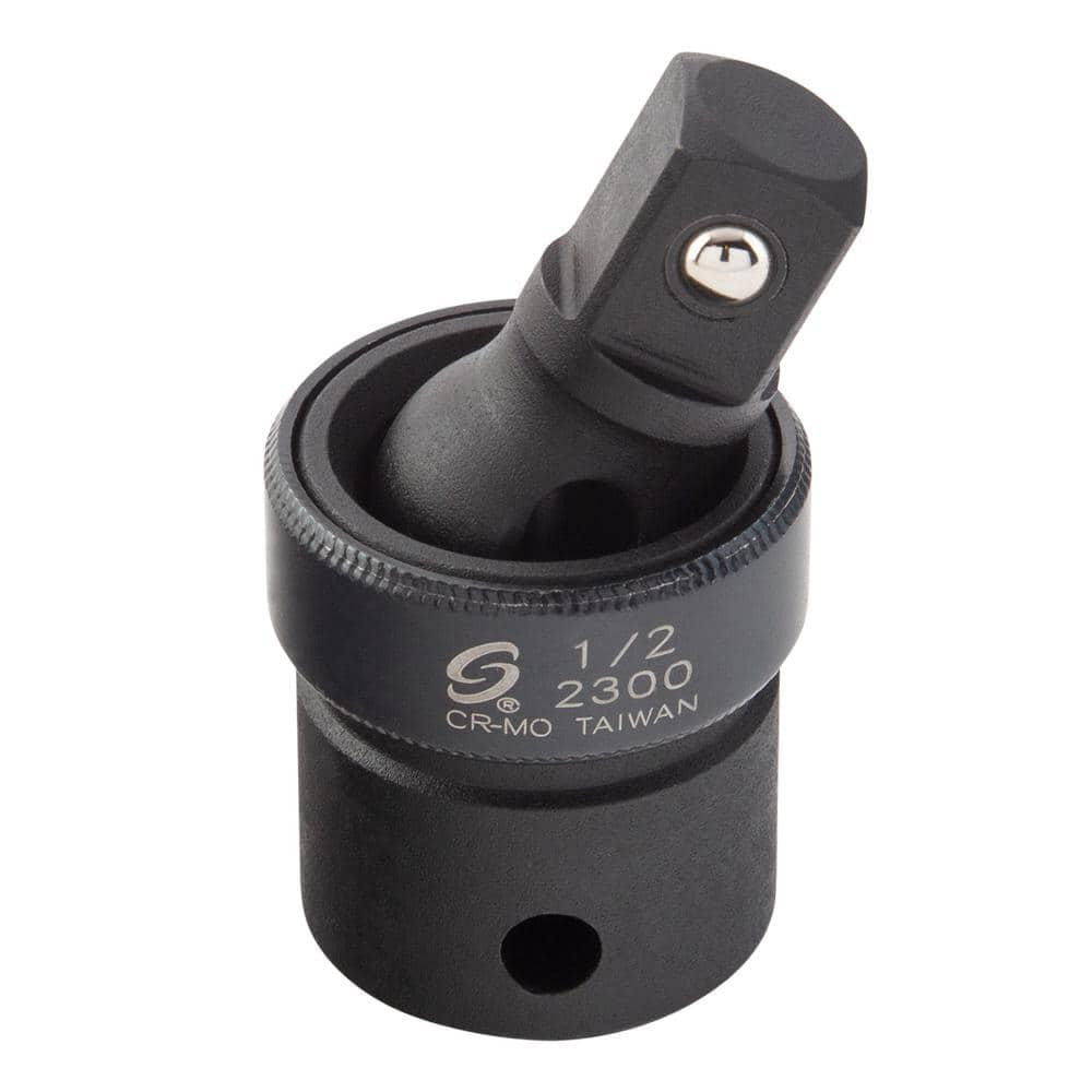 Sunex 1/2 Drive Universal Joint Impact Socket Adapter Swivel Cr-Mo Steel Black