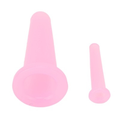 2 PCS Face Cupping Set Mini Silikon Saug-Massage-Cups Für Den Einsatz Pink