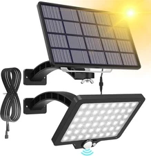 JACKYLED Solar Dusk to Dawn Light Outdoor 1000 Lumens 299 LED Solar Security Lig