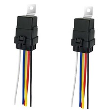 Relay 24V, 30/40 Amp Waterproof Relay Kit, 5-pin SPDT Automotive Relay, 2 Pack