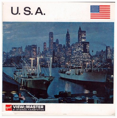 3 View-Master Stereo 3D Reels   A997-D, USA, U.S.A.,Freiheitsstatue,Manhattan,US