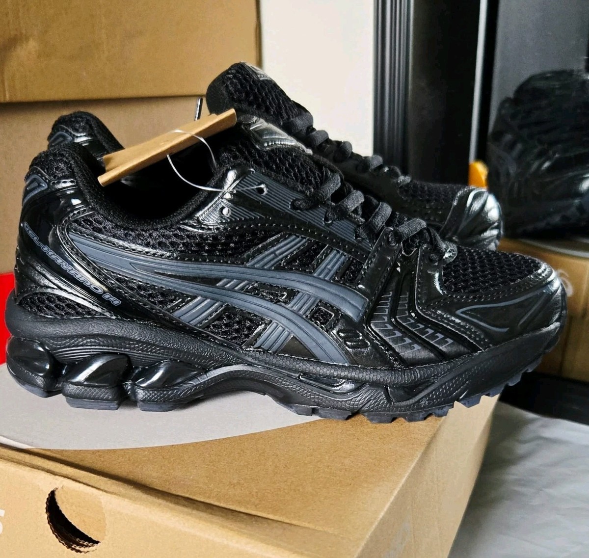 Asics Gel-Kayano 14 Black Running Shoes 1201A019-001 Unisex Men