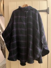 Branigan Weavers Irish Green Wool Cloak Cape Cardigan Coat Wrap Handcrafted