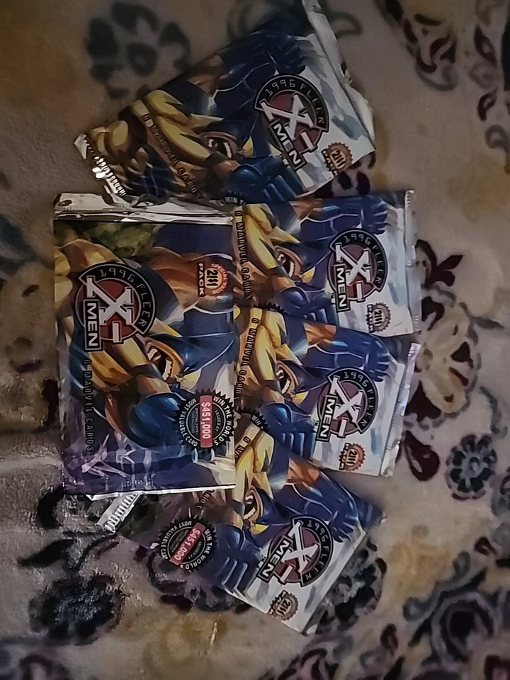 Marvel 1996 Fleer X-Men tarjetas coleccionables paquetes sellados, lote de 10 Foto 2 de 2