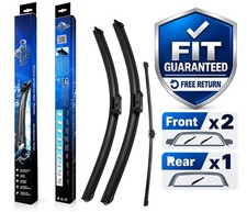 For Audi Q3 2011-2018 Front Rear Windscreen Wiper Blades x3 24"20"16"