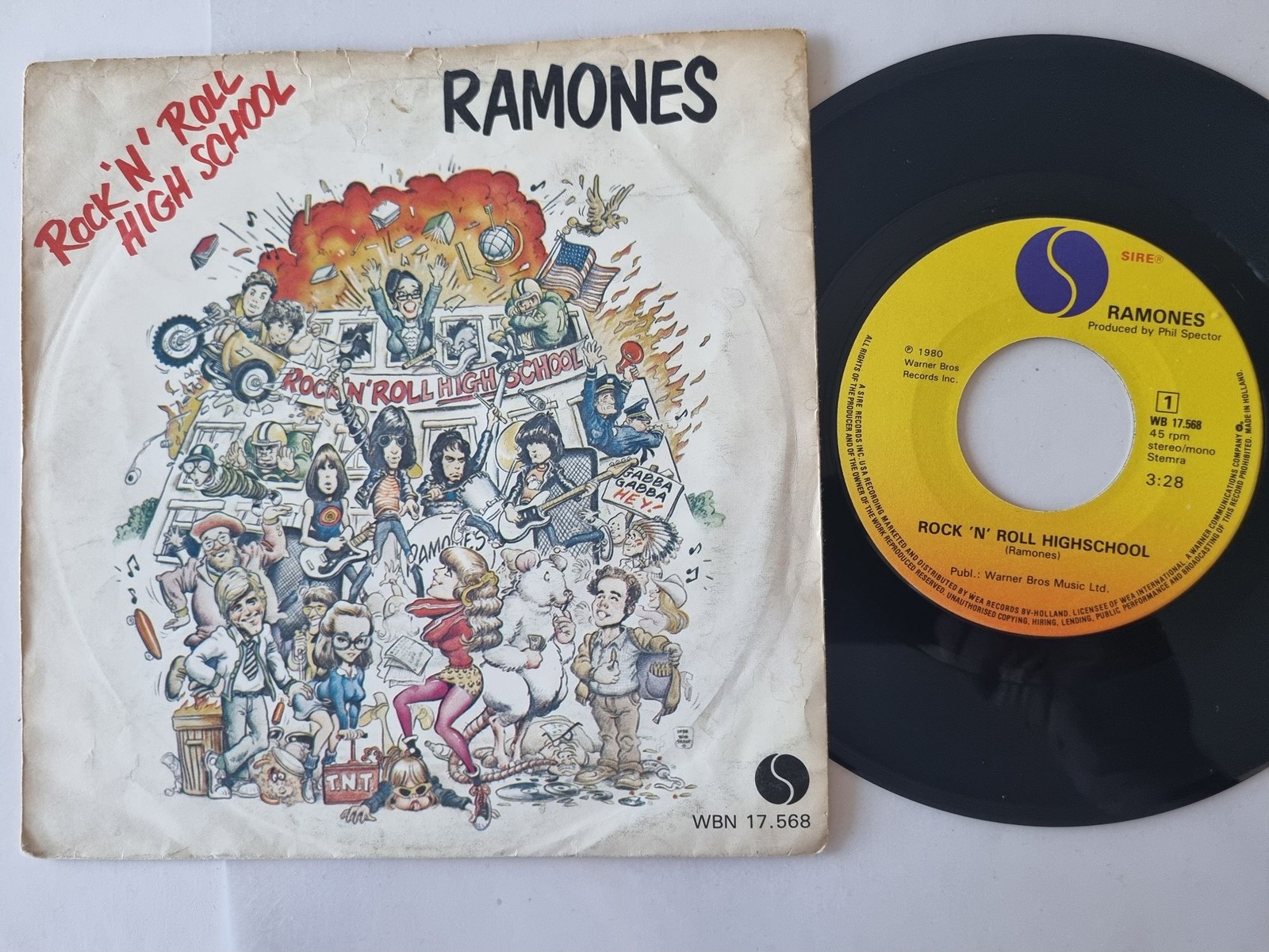 Ramones - Rock 'N' Roll High School 7'' Vinyl Holland
