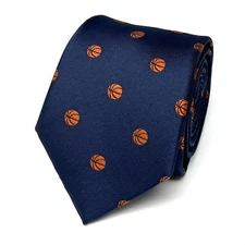 Basketball Tie Sports Necktie Men Birthday Father’s Day Basketball Fan Gift Tie