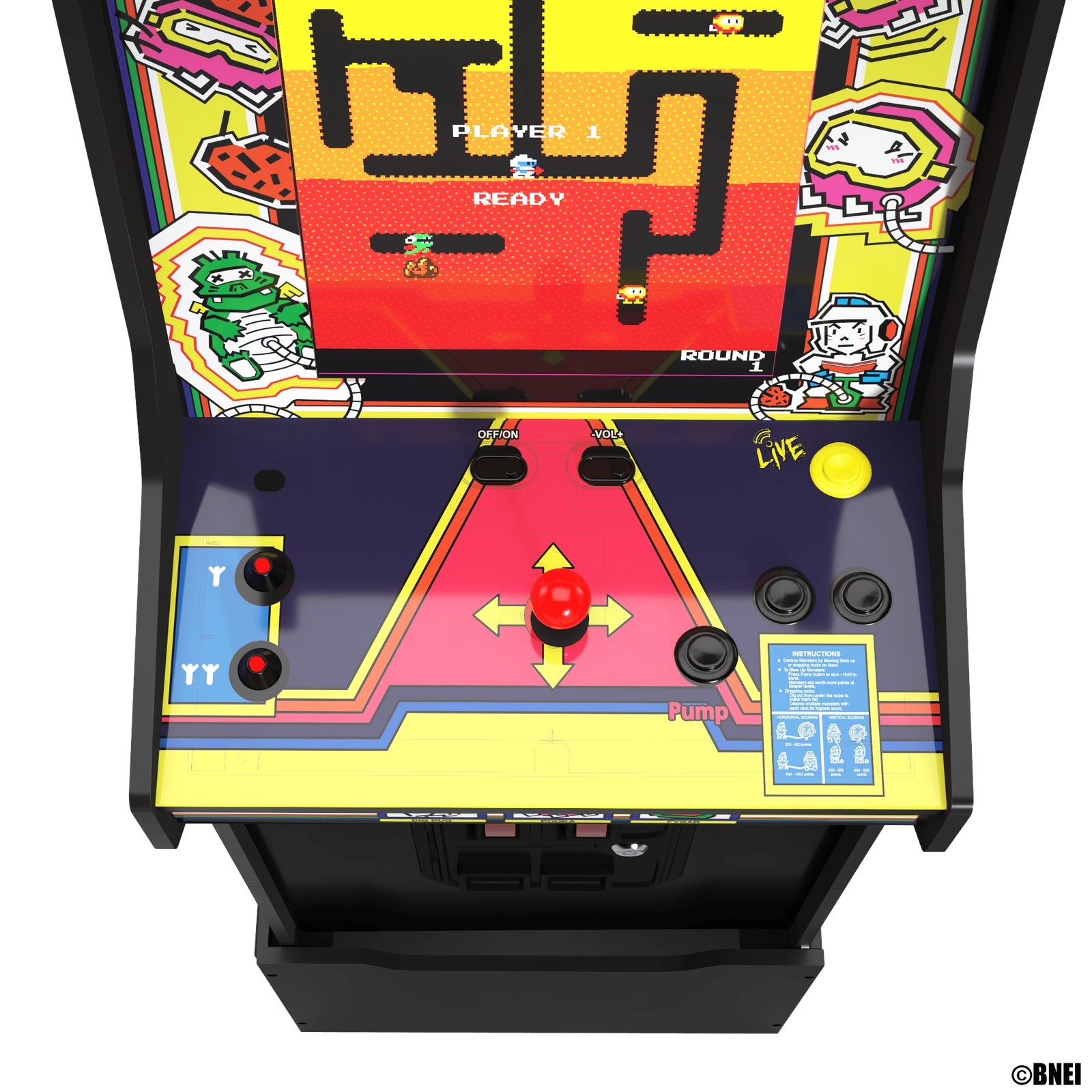 Red Riser Png Arcade1Up Dig Dug Bandai Namco Legacy Edition Arcade Riser Light-Up ...