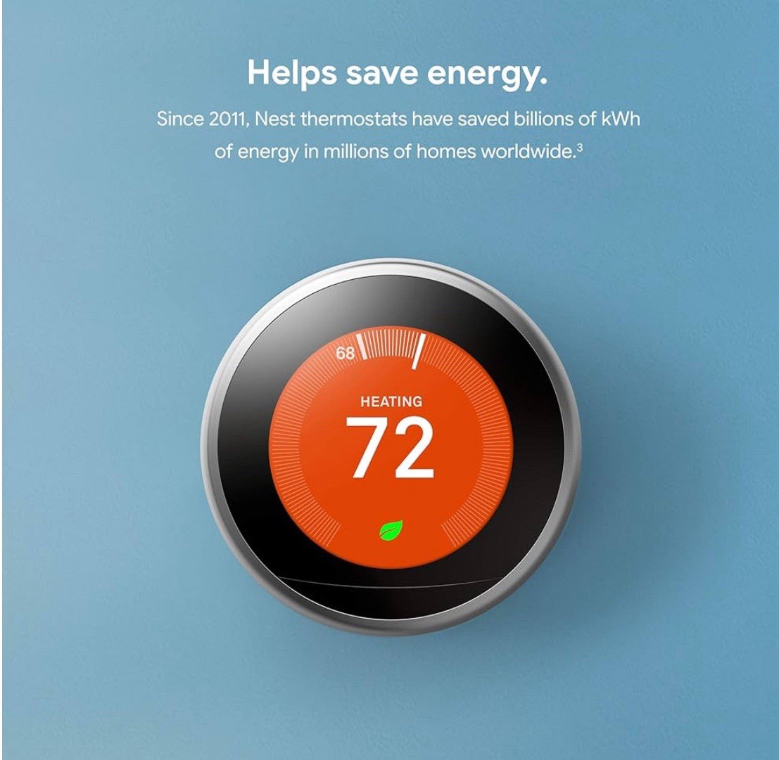 Google Nest Learning Smart Wifi Thermostat 3rd Generation & Base - Good (Tested)