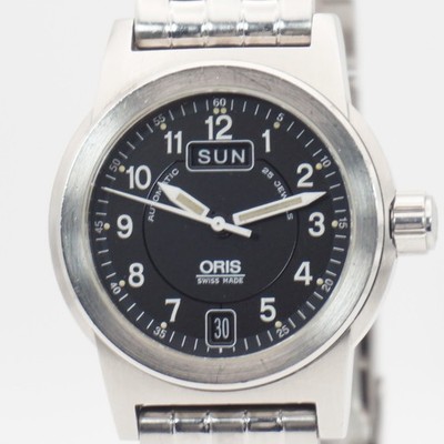 Überholte Oris Big Crown 7501 Automatik schwarzes Zifferblatt Day-Date...