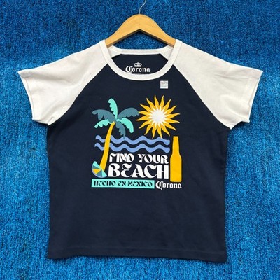 Corona  Find Your Beach  Graphic Crop Top Size Extra Large