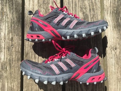 ADIDAS Kanadia TR Gray/Hot Pink Trail Running Shoes Women s Size 8