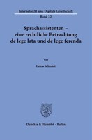 Sprachassistenten - Eine Rechtliche Betrachtung De Lege Lata Und De Lege...