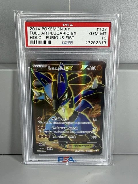 Pokemon Company Lucario EX 107/111 XY Furious Fists 2014 PSA 10 FA Full Art