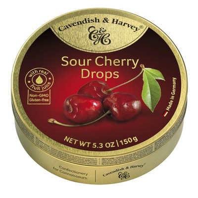 Cavendish & Harvey | Sour Cherry Hard Candy Drops | 5.3 7 Ounce (Pack of 1) 