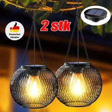 2x Lampade Solari da Esterno Interno Sospese LED Solari a Sospensione con Gancio e Catena
